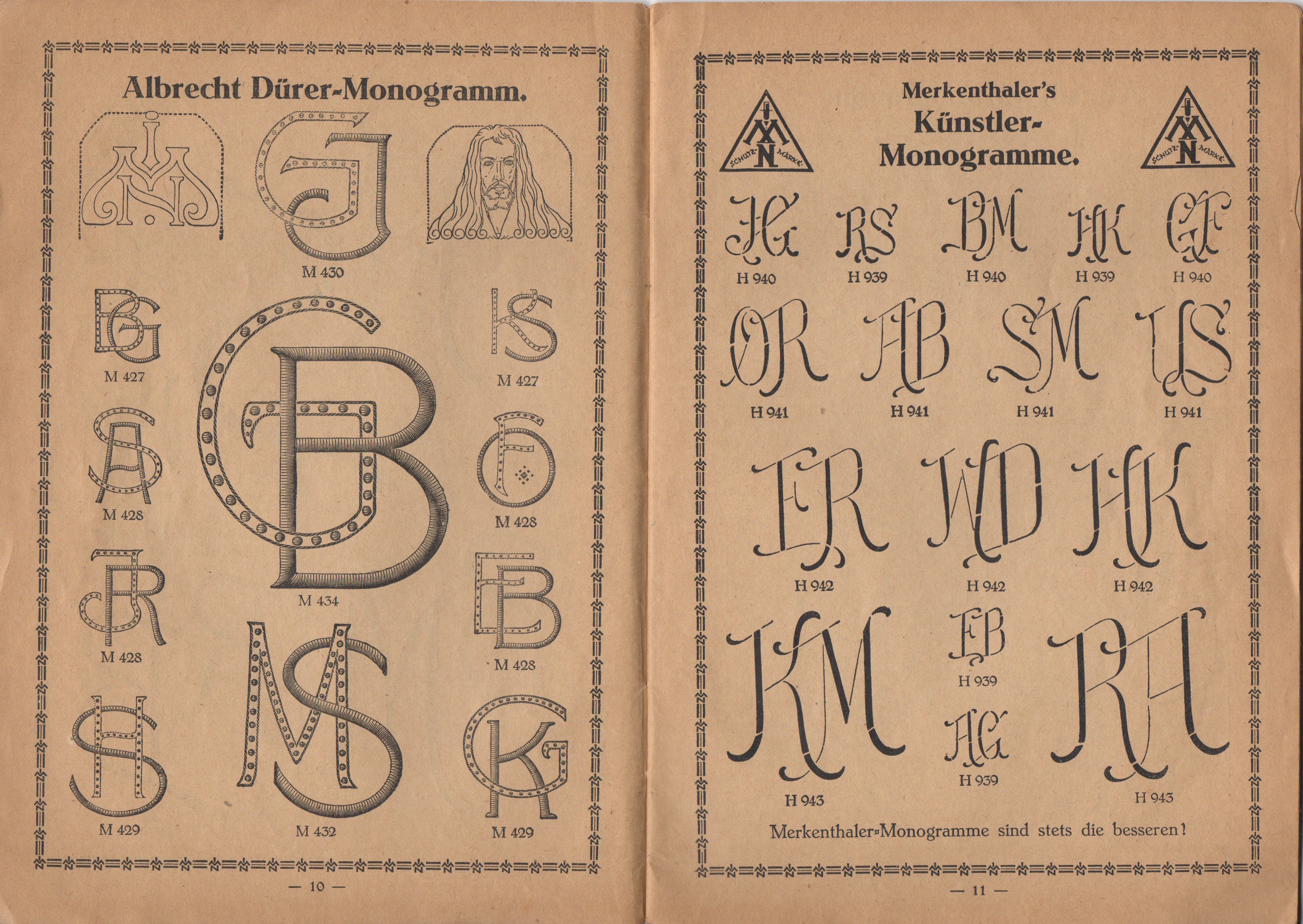 Monogramme zur Wäsche-Stickerei, Johann Merkenthaler catalog