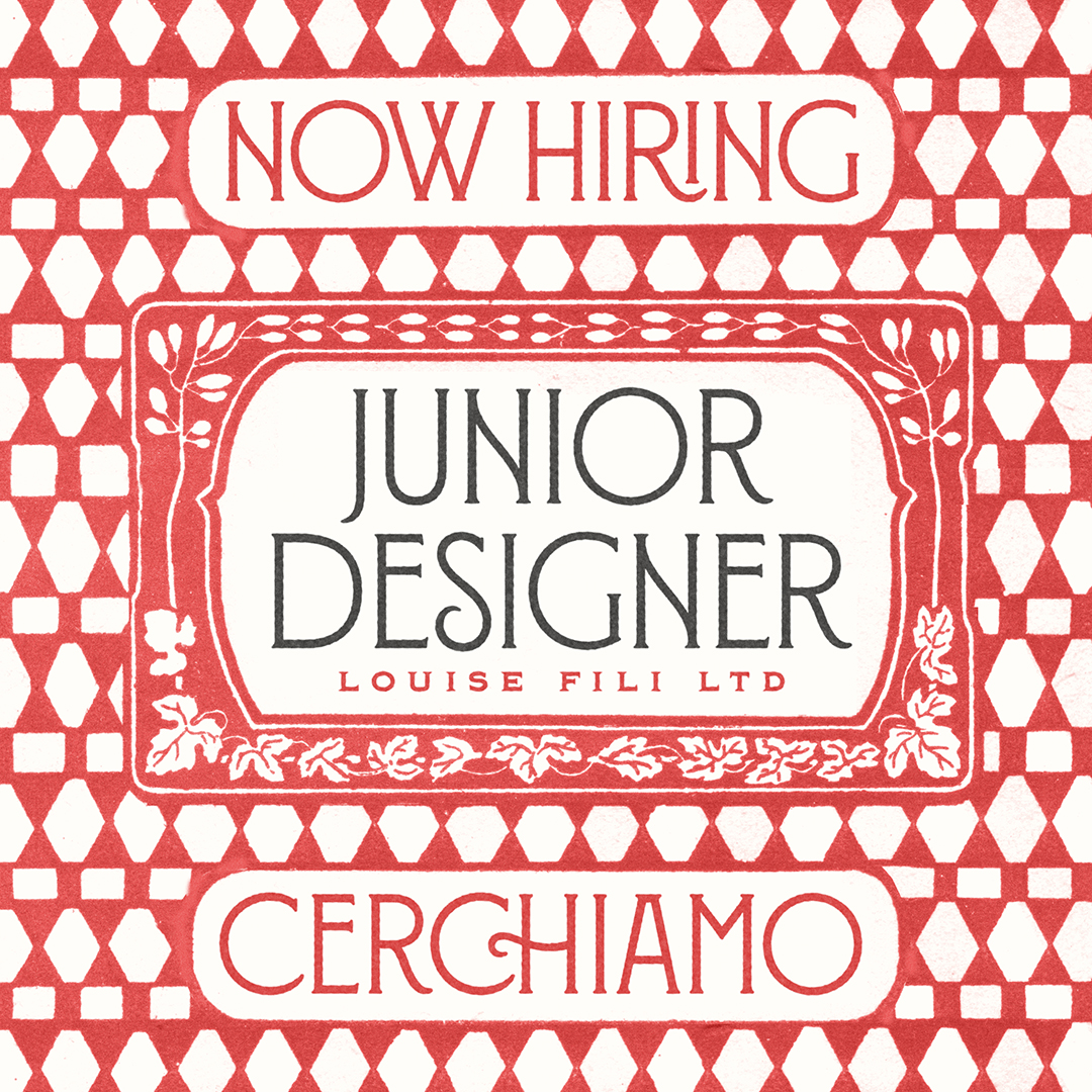 Louise Fili Ltd: Junior Designer job posting - Fonts In Use